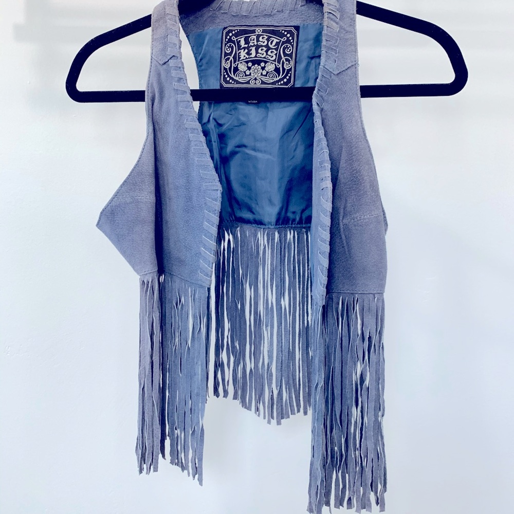 Blue Suede Vest